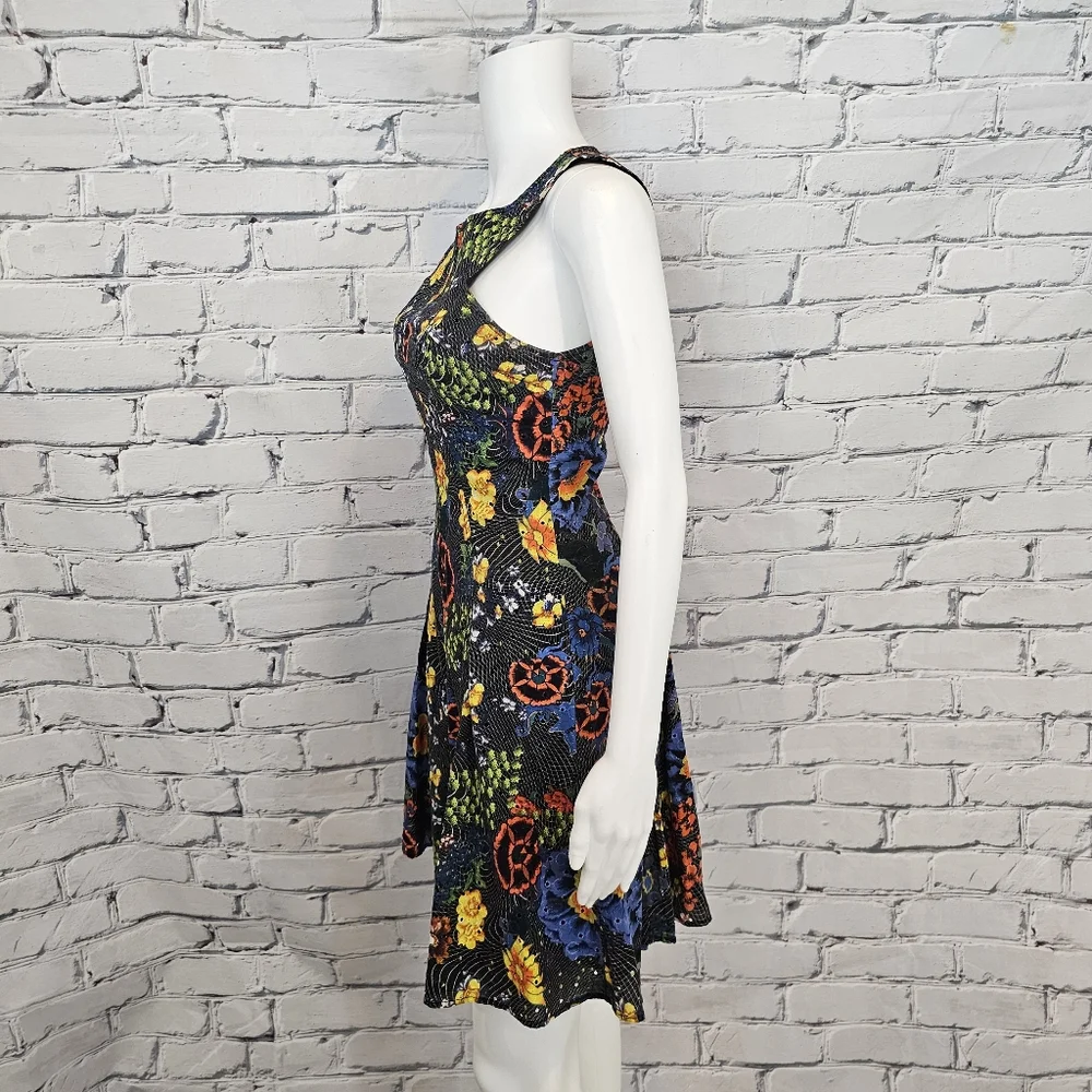 Versace Jeans Floral Eyelet Mini Dress - Picture 2 of 10